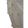 Strand Shagreen 6-Drawer Double Dresser in Gray Shagreen - Handle Close-up