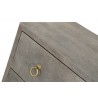 Strand Shagreen 6-Drawer Double Dresser in Gray Shagreen - Top Angled
