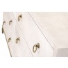 Strand Shagreen 6-Drawer Double Dresser in White Shagreen - Top Angled