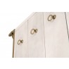 Strand Shagreen 6-Drawer Double Dresser in White Shagreen - Side Angled