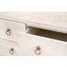 Strand Shagreen 6-Drawer Double Dresser in White Shagreen - Dresser Opened
