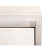 Strand Shagreen 6-Drawer Double Dresser in White Shagreen - Edge Close-up