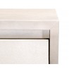 Strand Shagreen 6-Drawer Double Dresser in White Shagreen - Edge Close-up