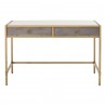 Strand Shagreen Writing Desk in Gray - Front