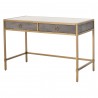 Strand Shagreen Writing Desk in Gray - Angled