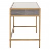 Strand Shagreen Writing Desk in Gray - Side View