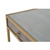 Strand Shagreen Writing Desk in Gray - Top Angled