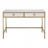 Strand Shagreen Writing Desk in White - Front
