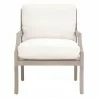 Essentials For Living Stratton Club Chair - Performance Boucle Snow, Natural Gray Beech - Front Angle - Essentials For Living Stratton Club Chair - Performance Boucle Snow, Natural Gray Beech - Front Angle