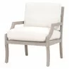 Essentials For Living Stratton Club Chair in Performance Boucle Snow - Angled - Essentials For Living Stratton Club Chair in Performance Boucle Snow - Angled