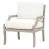 Essentials For Living Stratton Club Chair - Performance Boucle Snow, Natural Gray Beech - Front Side Angle - Essentials For Living Stratton Club Chair - Performance Boucle Snow, Natural Gray Beech - Front Side Angle