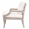 Essentials For Living Stratton Club Chair - Performance Boucle Snow, Natural Gray Beech - Side Angle