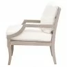 Essentials For Living Stratton Club Chair - Performance Boucle Snow, Natural Gray Beech - Side Angle - Essentials For Living Stratton Club Chair - Performance Boucle Snow, Natural Gray Beech - Side Angle