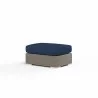 Coronado Ottoman in Spectrum Indigo w/ Self Welt - Front Side Angle - Coronado Ottoman in Spectrum Indigo w/ Self Welt - Front Side Angle