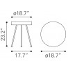 Zuo Modern Stuart Side Table Natural - Seat Dimension