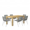 International Home Miami Amazonia 7-Piece Rectangular Patio Dining Set - White BG
