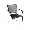 Chesapeake Armchair Micro Mesh Seat & Back - Powder Coated Steel - Black