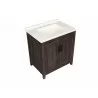 Crawford and Burke Paredes 31" Distressed Brown Single Bathroom Vanity, Upper View - Crawford and Burke Paredes 31" Distressed Brown Single Bathroom Vanity, Upper View