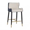 Sunpan Gianni Counter Stool - Dillon Cream-Dillon Thunder - Front Side Angle