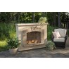 Outdoor Greatroom Company Stone Arch Gas Fireplace - Lifestyle