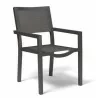 Sunset West Vegas Stackable Sling Dining Chair - Angled View - Sunset West Vegas Stackable Sling Dining Chair - Angled View