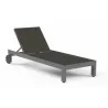 Sunset West Redondo Adjustable Chaise With Sling In Phifertex Alligator Alley(Dark Grey) Silo - Sunset West Redondo Adjustable Chaise With Sling In Phifertex Alligator Alley(Dark Grey) Silo