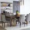 Sunpan Elisa Dining Chair in Grey Oak - Naya Check Black - Lifestyle - Sunpan Elisa Dining Chair in Grey Oak - Naya Check Black - Lifestyle