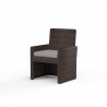 Montecito Dining Chair in Canvas Granite w/ Self Welt - Front Side Angle