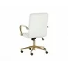 Sunpan Kleo Office Chair in Snow - Back Side Angle - Sunpan Kleo Office Chair in Snow - Back Side Angle