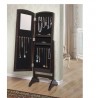 Abby Jewelry Armoire Cheval Mirror - Open