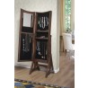 Bedford Classic Long Cheval Mirror Jewelry Cabinet Storage Armoire - Open