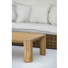 Sunset West Natural Teak Coffee Table Side - Legs Close-up