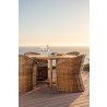 Sunset West Natural Teak 56" Round Dining Table - Lifestyle 2