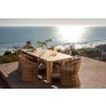 Sunset West Natural Teak 96" Dining Table - Lifestyle 1