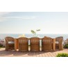 Sunset West Natural Teak 96" Dining Table - Lifestyle 4
