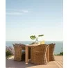 Sunset West Natural Teak 96" Dining Table - Lifestyle 2 - Sunset West Natural Teak 96" Dining Table - Lifestyle 2