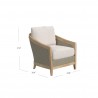 Sunset West Cambria Club Chair in Canvas Canvas w/ Self Welt