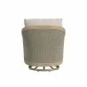Sunset West Cambria Swivel Club Chair in Canvas Canvas w/ Self Welt Back - Sunset West Cambria Swivel Club Chair in Canvas Canvas w/ Self Welt Back