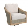 Sunset West Cambria Swivel Club Chair in Canvas Canvas w/ Self Welt Side