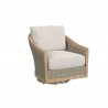 Sunset West Cambria Swivel Club Chair in Canvas Canvas w/ Self Welt