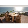 Sunset West Playa Dining Chair in Soothe Pearl with Flange Welt - Lifestye 6