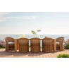 Sunset West Playa Dining Chair in Soothe Pearl with Flange Welt - Lifestyle 7