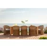 Sunset West Playa Dining Chair in Soothe Pearl with Flange Welt - Lifestyle 7 - Sunset West Playa Dining Chair in Soothe Pearl with Flange Welt - Lifestyle 7