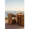 Sunset West Playa Dining Chair in Soothe Pearl with Flange Welt - Lifestyle 2 - Sunset West Playa Dining Chair in Soothe Pearl with Flange Welt - Lifestyle 2