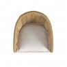 Sunset West Playa Dining Chair in Soothe Pearl with Flange Welt - Top View