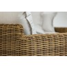Sunset West Playa Loveseat in Soothe Pearl with Flange Welt - Side Angled Lifestyle
