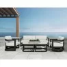Sunset West Malibu Swivel Chair in Cast Silver - Lifestyle 6 - Sunset West Malibu Swivel Chair in Cast Silver - Lifestyle 6