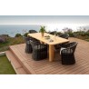 Sunset West Cabo Dining Chair in Soothe Pearl with Flange Welt - Lifestyle 