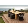 Sunset West Cabo Dining Chair in Soothe Pearl with Flange Welt - Lifestyle  - Sunset West Cabo Dining Chair in Soothe Pearl with Flange Welt - Lifestyle 