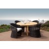 Sunset West Cabo Dining Chair in Soothe Pearl with Flange Welt - Lifestyle 5